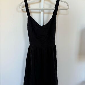 Open back Black mini summer Dress